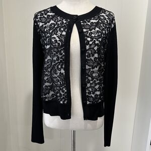 Chic Black Lace Cardigan